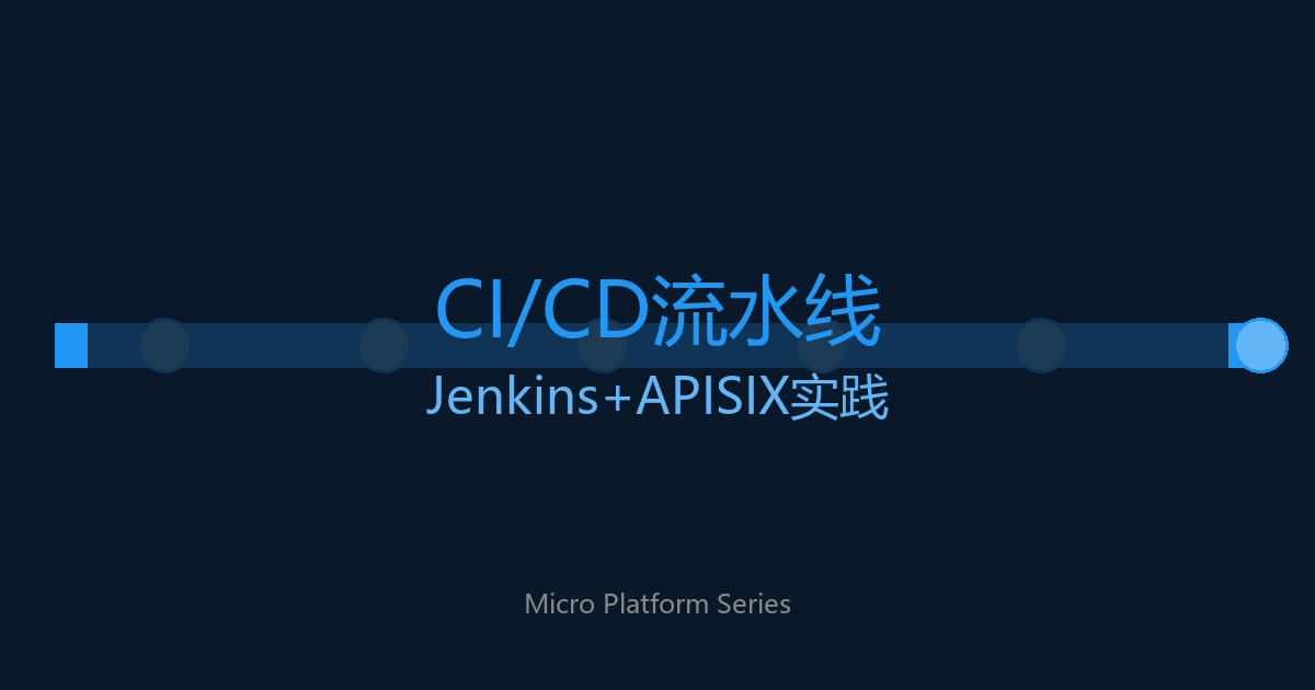 CI/CD流水线：Jenkins + APISIX微服务部署实践